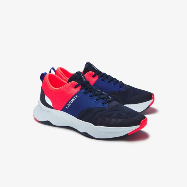 Lacoste Court-Drive Plus Textile Sneakers - Tenisky Pánské Tmavě Blankyt / Růžové | CZ-idPwZD